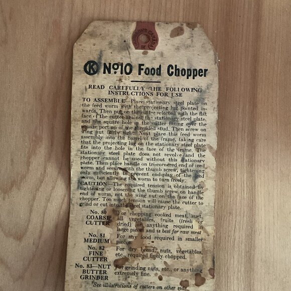 Vintage Cast Iron Food Chopper Maxwells K no10 - Picture 8 of 16